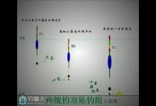 秋冬野钓鲫鱼的双坠传统钓组