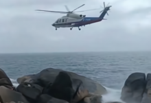 海南男子在岸边钓鱼，一个浪把他打入绝境，出动直升机才救出来