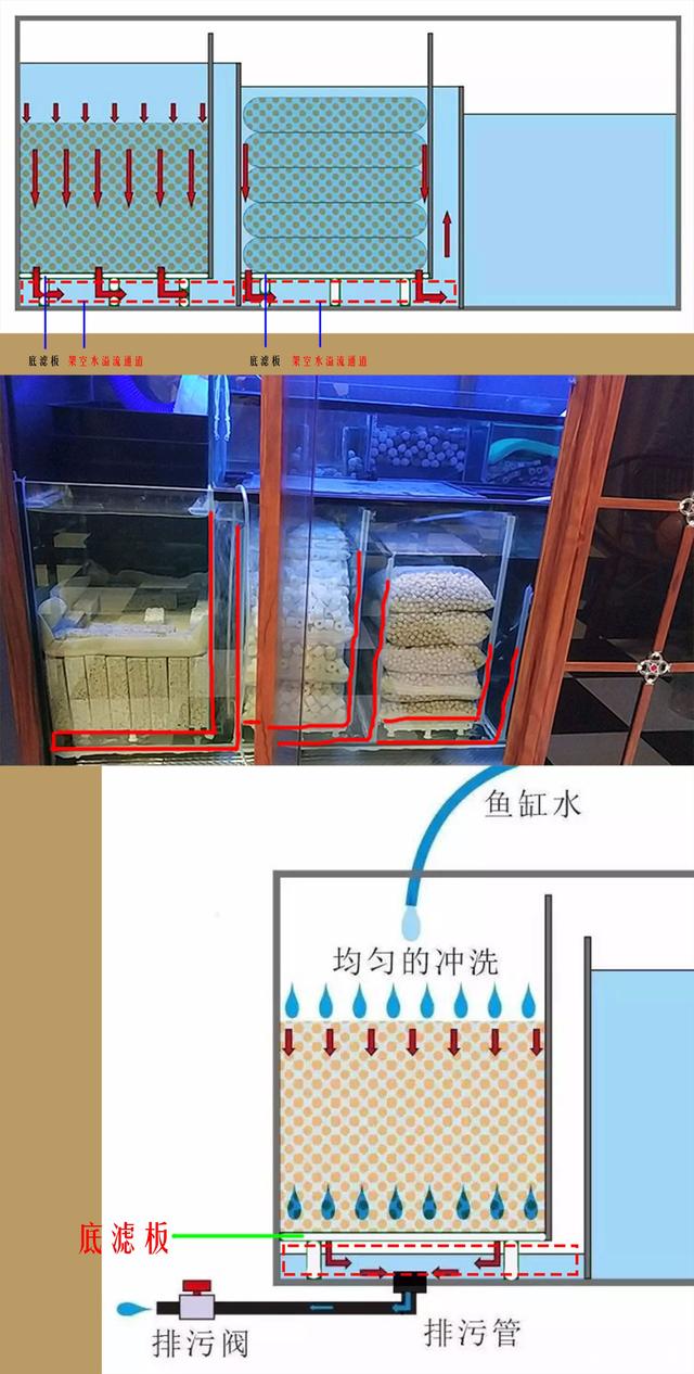 底滤鱼缸铺沙方法图解图片