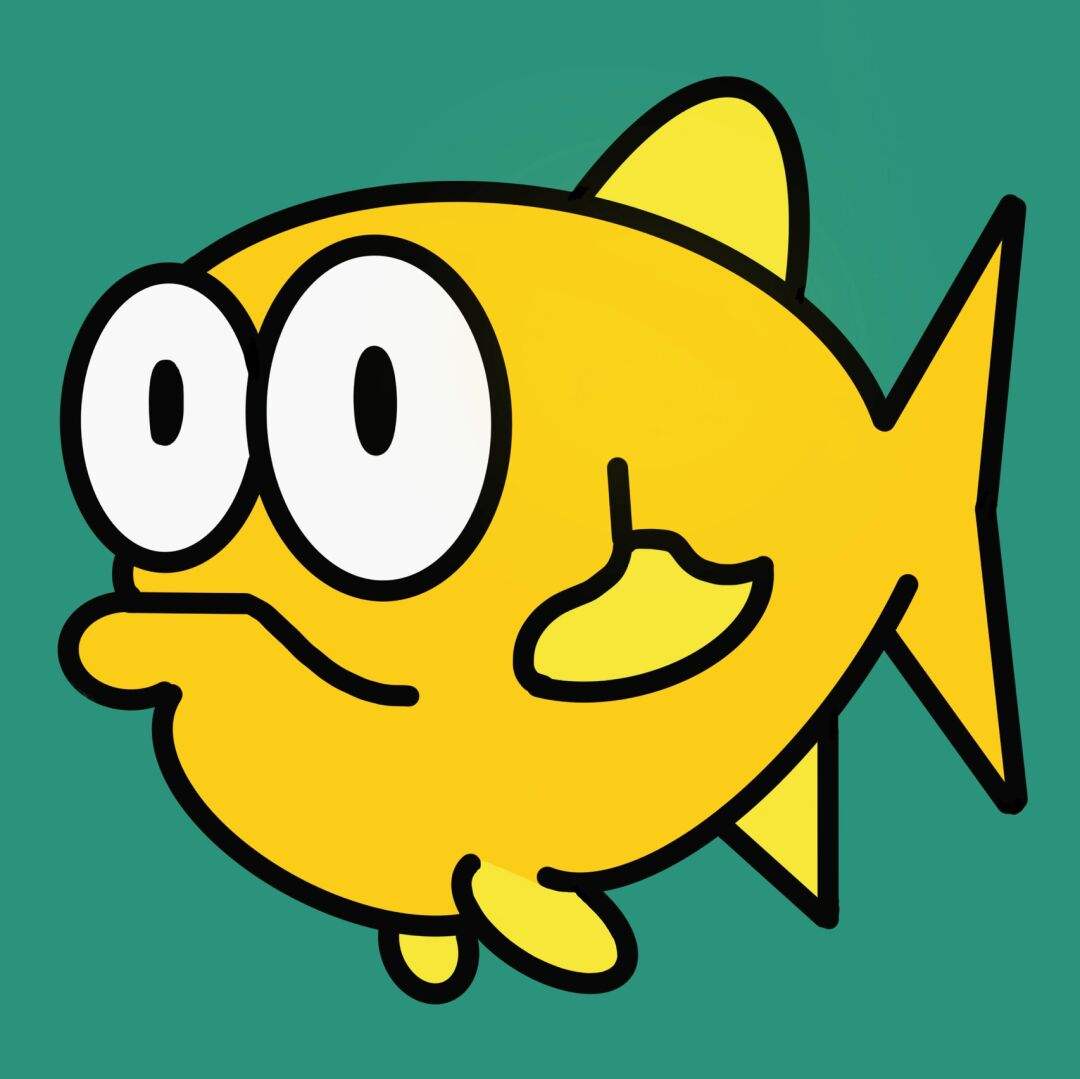 卡通小黄鱼头像图片