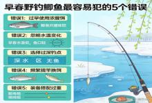 早春野钓鲫鱼，最容易犯的5个错误！90%钓友一上来就踩坑，难怪空军