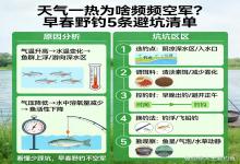 早春天气一热就空军？5条野钓避坑清单，看懂少走冤枉路多上鱼