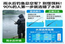 雨水后钓鱼总空军？别怨饵料！90%的人第一步就选错了水深