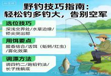 野钓告别空军！学会这几招，轻松钓多钓大，新手也能逆袭爆护