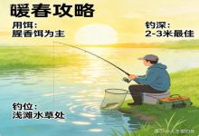 暖春钓鲤稳爆护！用饵、钓深、钓位3个关键，少一个都空竿
