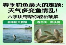春季钓鱼太难了！天气多变鱼情乱？六字诀窍，轻松破解不空军