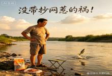 没带抄网=白钓！钓到大鱼狂喜，最后却眼睁睁看着它跑了，谁懂啊