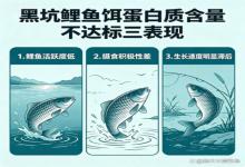 黑坑鲤鱼饵蛋白质不达标，这3个表现一出现，必空竿