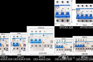 3P、2P/Le、1P+N/Le、3PN/Le、4P/Le微型断路器的区别和适用场所 接线方式 占位