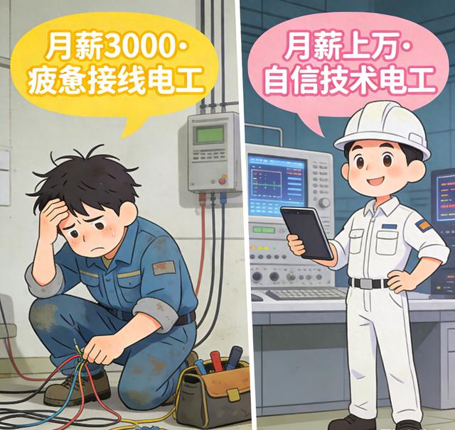 同样是电工，为啥有人月薪3000，有人月薪上万？差距在这4点！