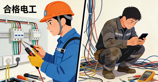 合格电工和混子电工,差距全在小动作里