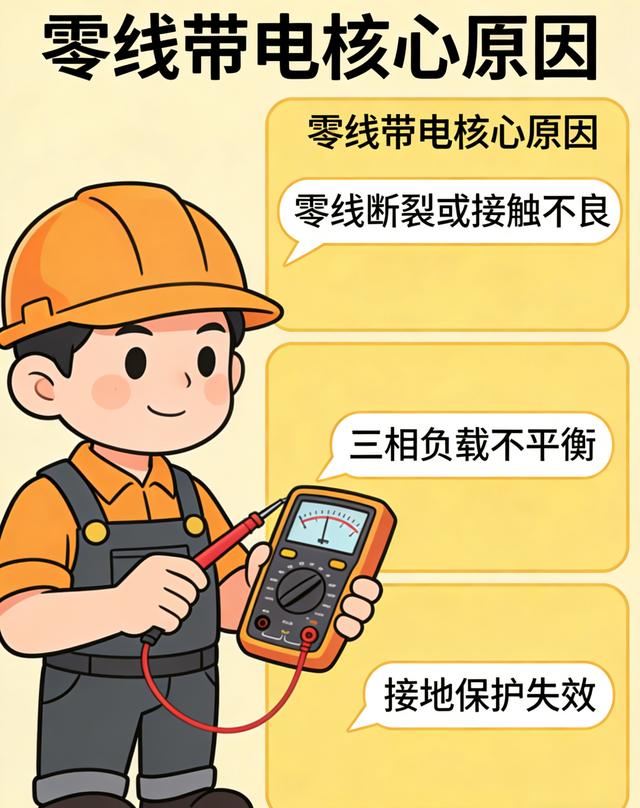 零线带电找不到原因？高级电工三步定位法，一查一个准！