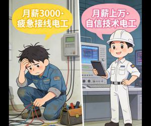 同样是电工，为啥有人月薪3000，有人月薪上万？差距在这4点！