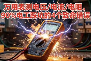 万用表测电压/电流/电阻，90%电工踩坑的4个致命错误！炸表、触电全是因为它