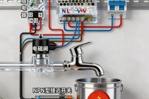 电工大神自制自动感应出水！NPN 接近开关接线教程，看完就会