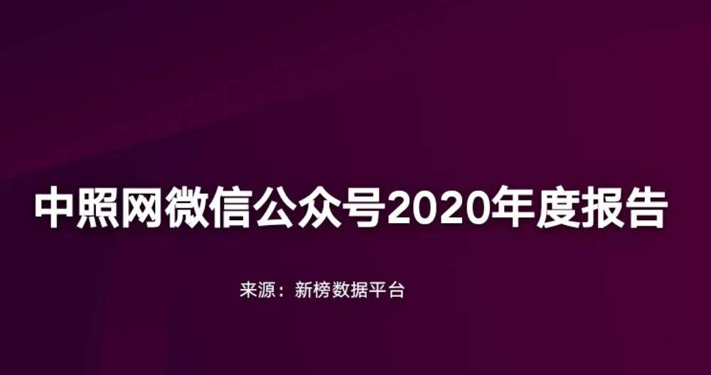 中照网微信公众号2020年度报告