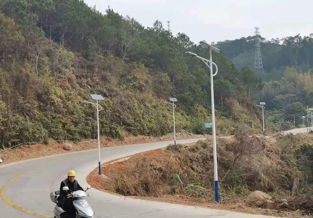 广东茂名信宜水口镇都龙村3公里道路全部实现“亮化”