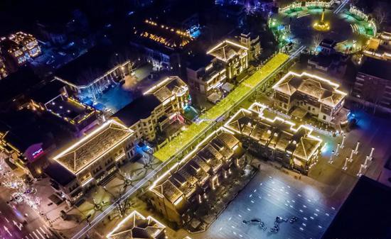 天津意风区各式夜景灯光调试争艳