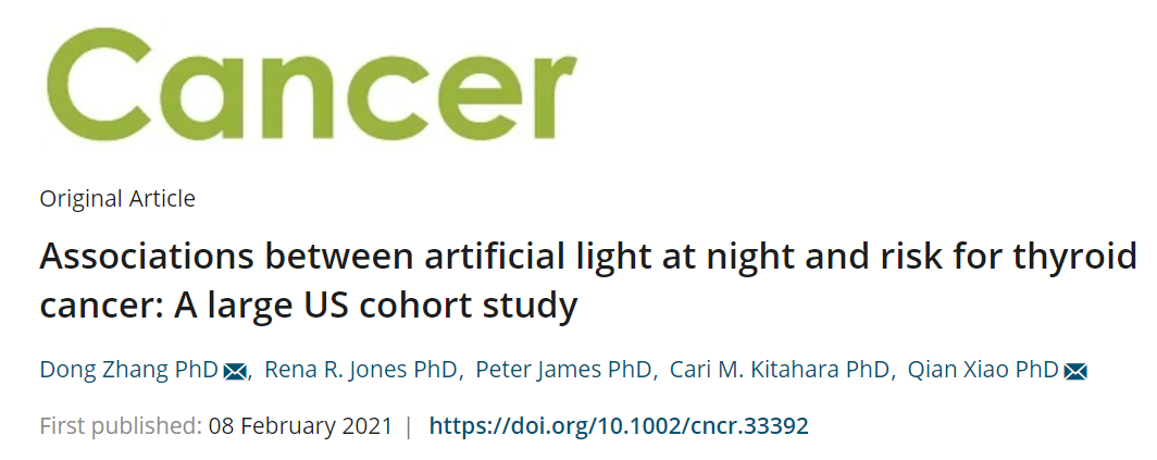 美国一项关于夜间灯光可能会使甲状腺癌风险增加55％的研究结果惹争议