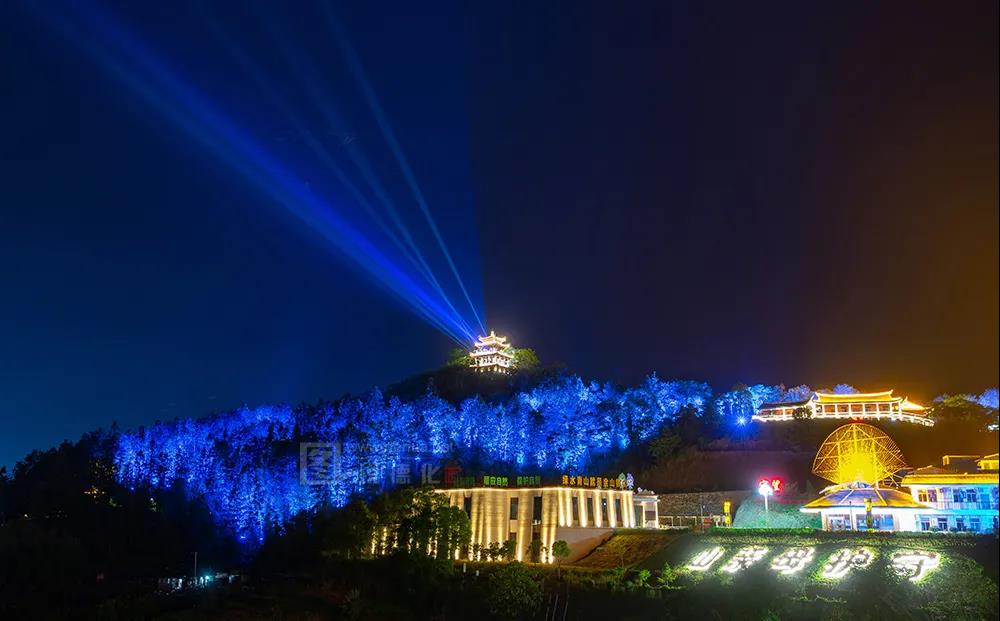 福建泉州德化县陶瓷博物馆片区开放夜景灯光秀