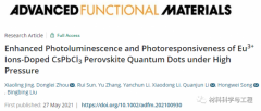 吉林大学宋宏伟教授：Eu3 掺杂的CsPbCl3QDs在高压下的光电特性