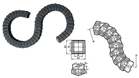 塑料拖链规格型号
