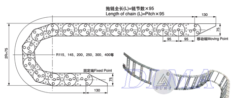 德利牌钢制拖链供应商