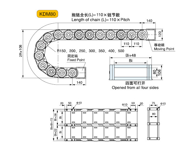 DLMA拖链KEM80系列 DLMA拖链KEM80系列
