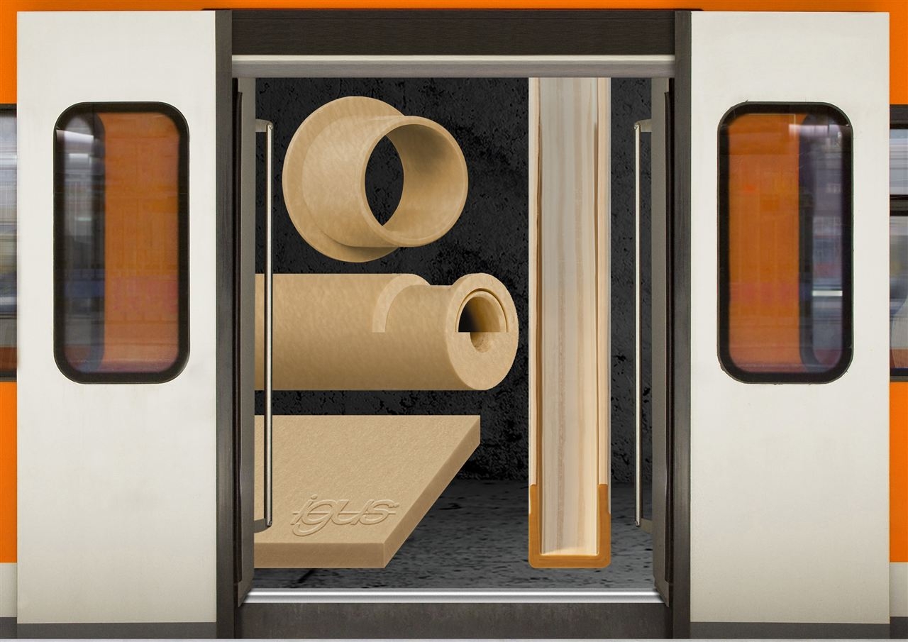 用于铁路技术的 igus 阻燃工程塑料原料棒