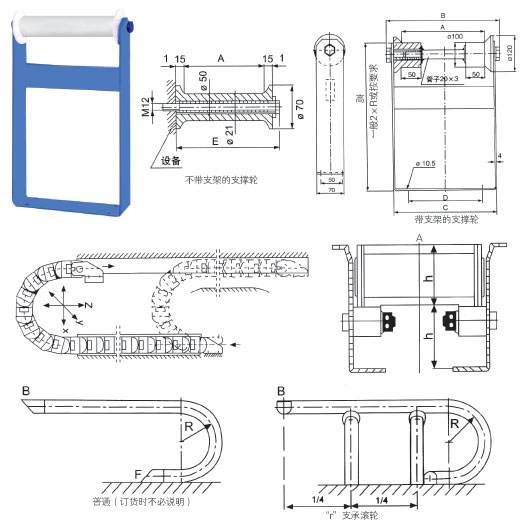 拖链跨度大上下磨!拖链太长坠下来怎么解决?