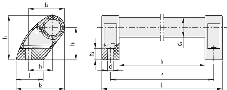 M.1053——偏置型管状手柄