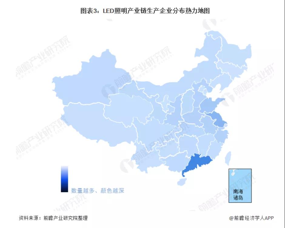 【干货】LED照明行业产业链全景梳理及区域热力地图