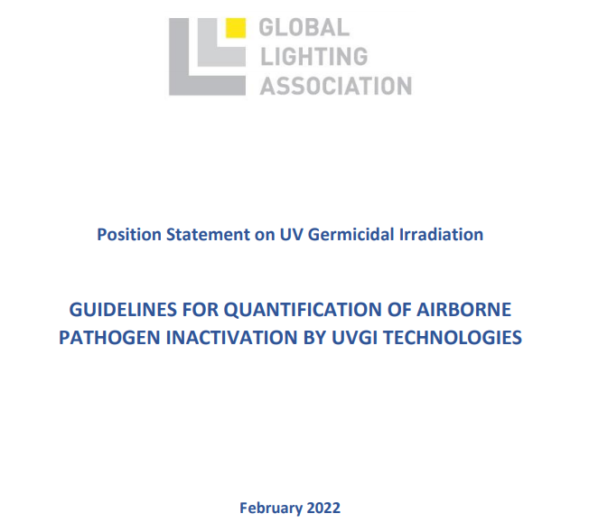 全球照明协会发布通过紫外线杀菌辐射(UVGI)对空气病原体灭活的定量指南