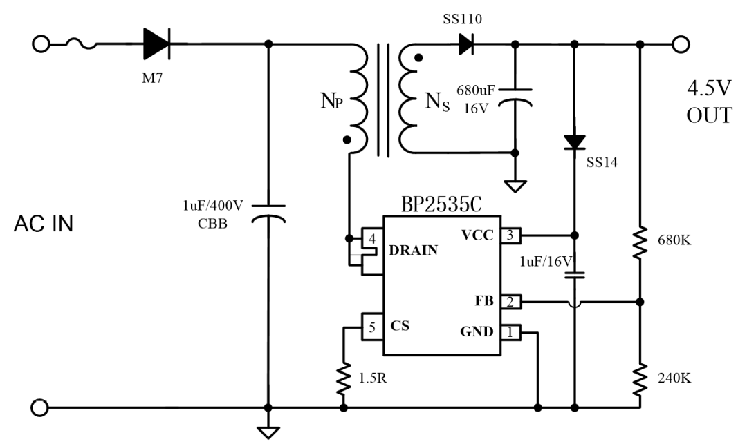 BP2535C | <1mW 超低系统待机功耗AC/DC芯片