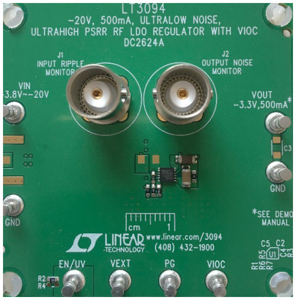 负线性稳压器在 1 MHz 下具有 0.8 μV RMS 噪声和 74 dB 电源抑制比 负线性稳压器在 1 MHz 下具有 0.8 μV RMS 噪声和 74 dB 电源抑制比