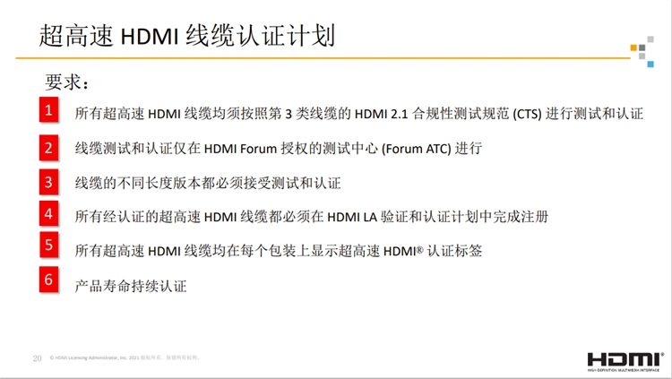 海量HDMI 2.1产品投入市场:UHS计划确保线缆品质 海量HDMI 2.1产品投入市场:UHS计划确保线缆品质