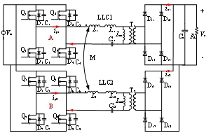 基于全耦合电感器的交错并联LLC谐振变换器均流特性研究