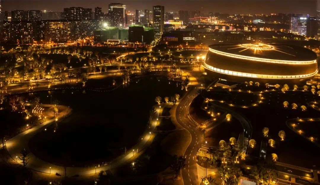 震撼夜景大片！杭州运河体育公园亮灯