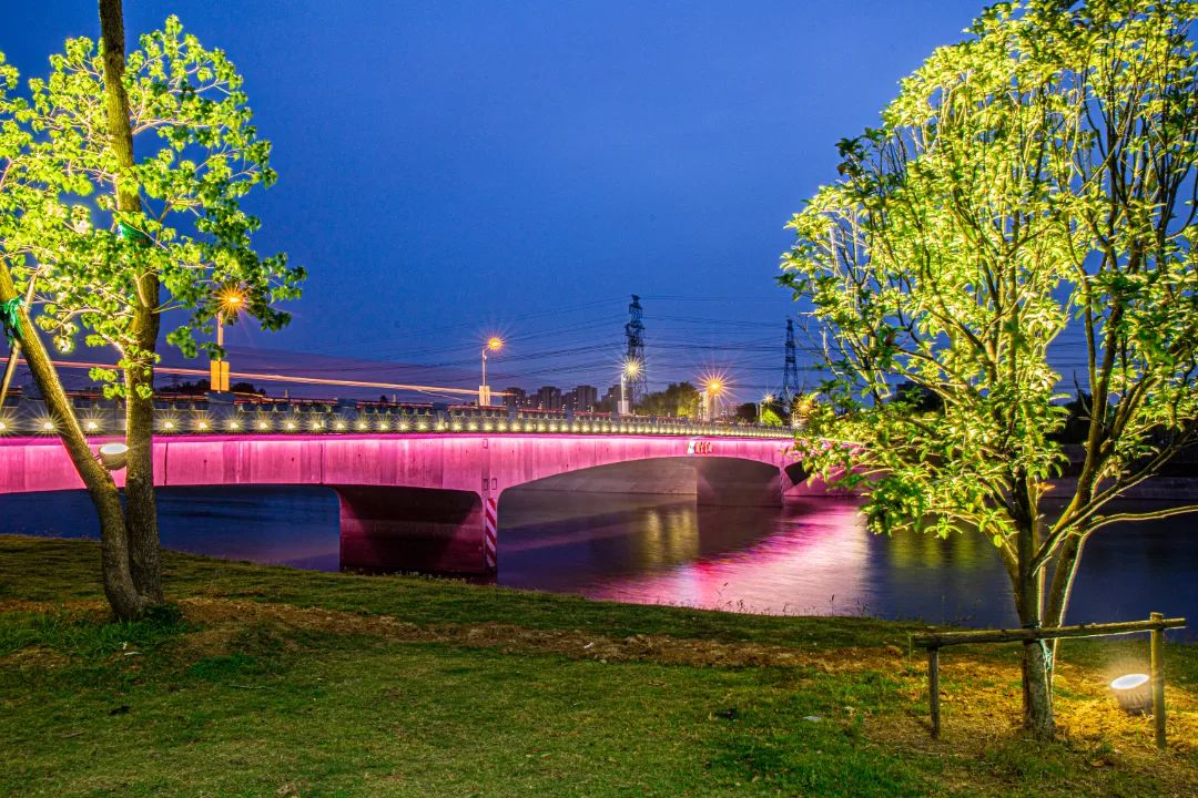 南京江北区葛新桥夜景照明工程完工