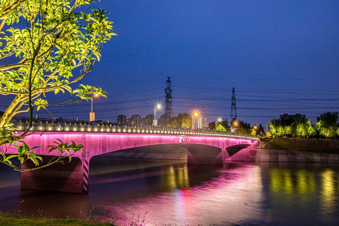 南京江北区葛新桥夜景照明工程完工