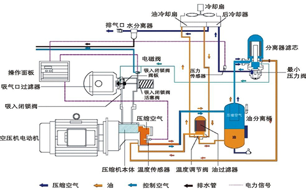 螺杆空压机工作原理及结构图解析