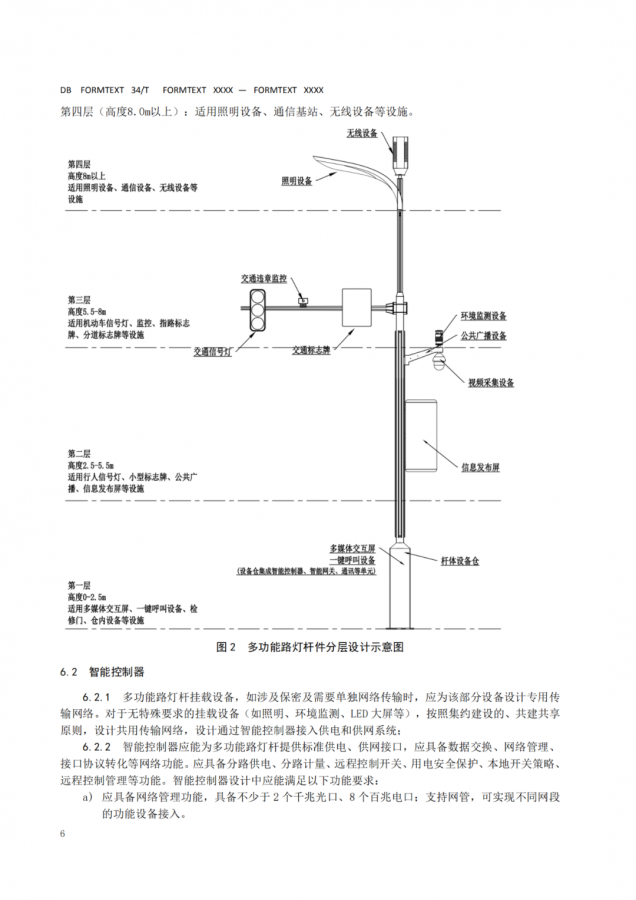 安徽省《多功能路灯杆系统设计规范》公开征求意见