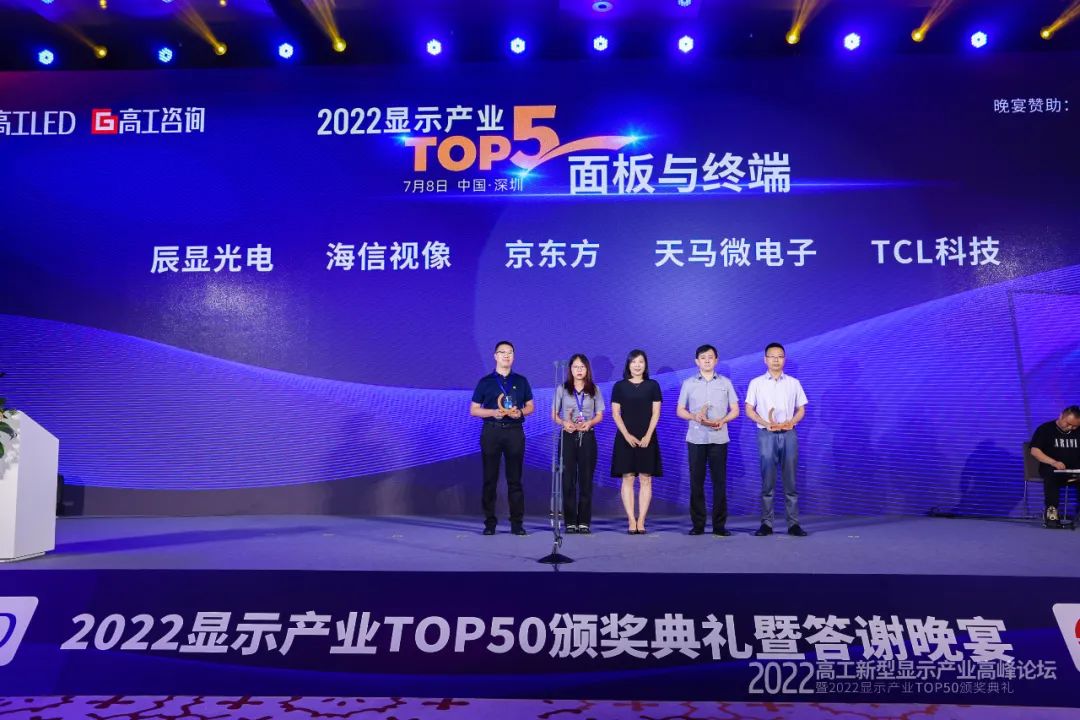 京东方、TCL、天马……，何以上榜“2022显示产业TOP50面板与终端TOP5？