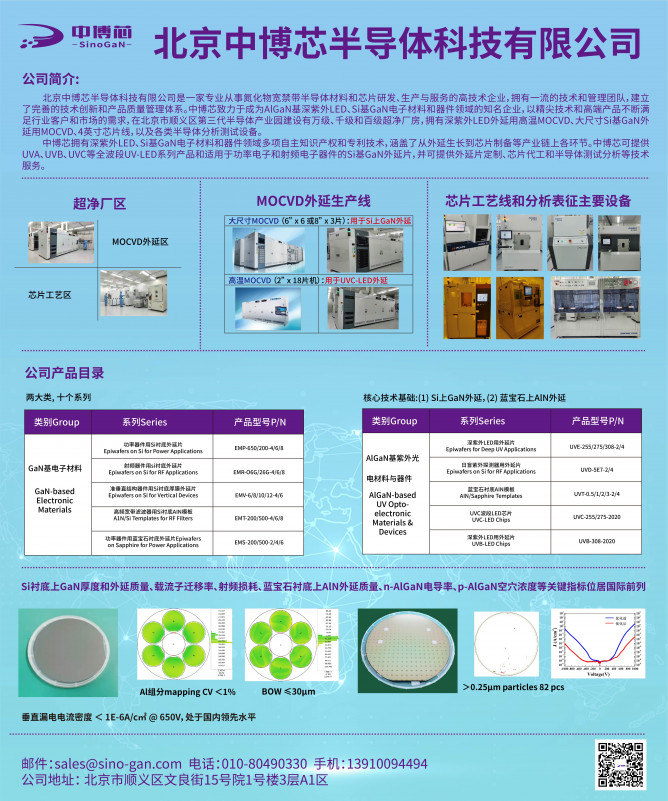 氮化物宽禁带半导体材料厂商中博芯将亮相第十七届全国MOCVD学术会议