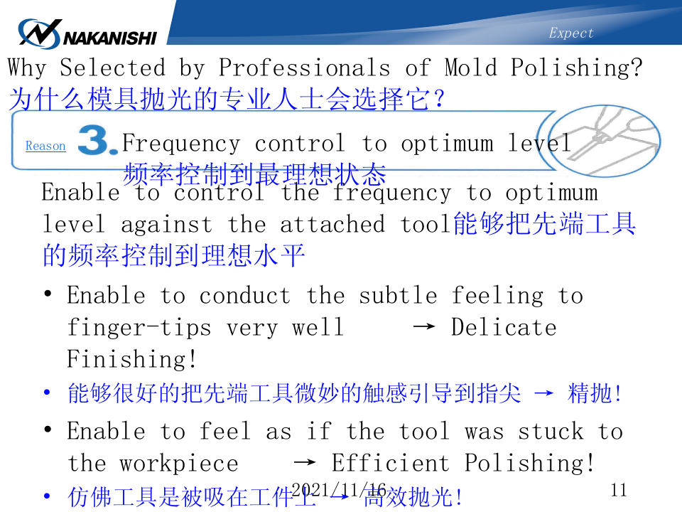 先端工具微妙的触感引导到指尖-NAKANISHI 先端工具微妙的触感引导到指尖-NAKANISHI