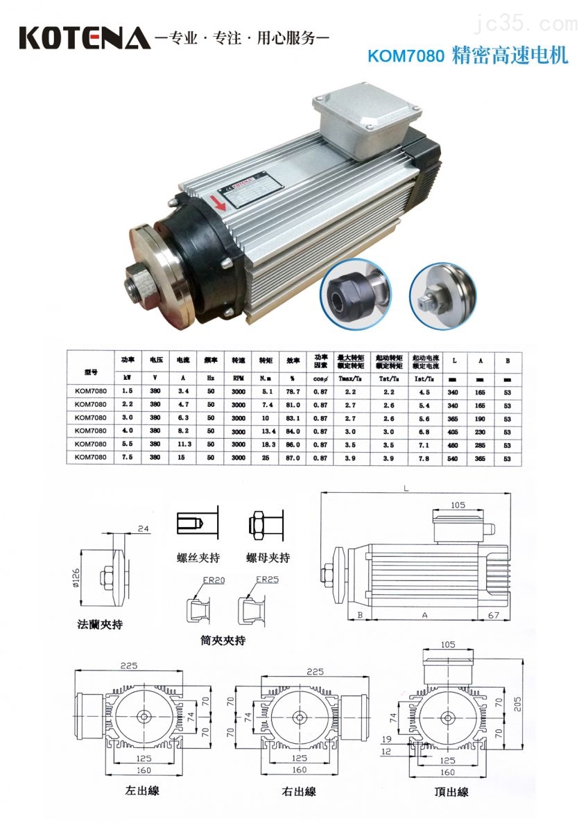 KOTENA铝材切割电机产品介绍