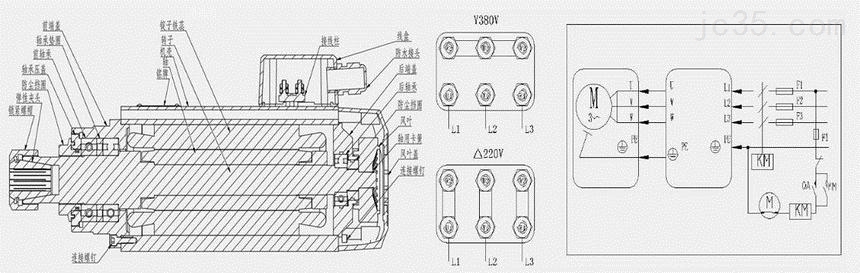 高速主轴电机内部结构及零件介绍