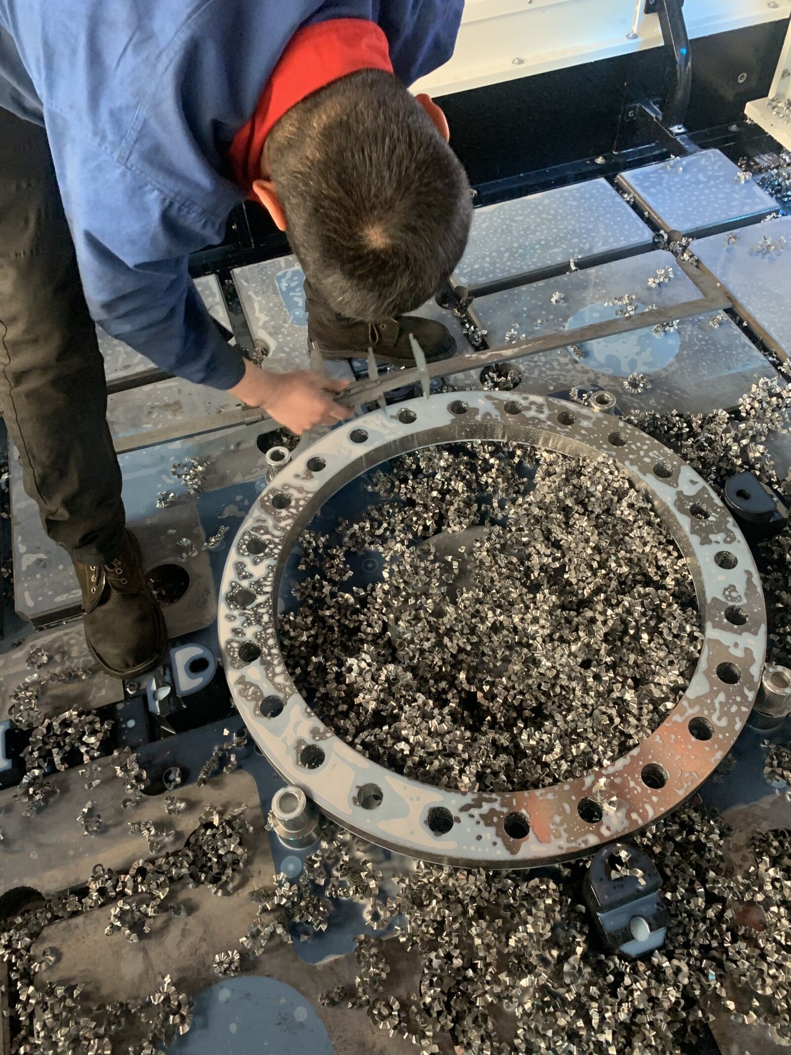 分体式2020龙门数控钻铣床客户现场