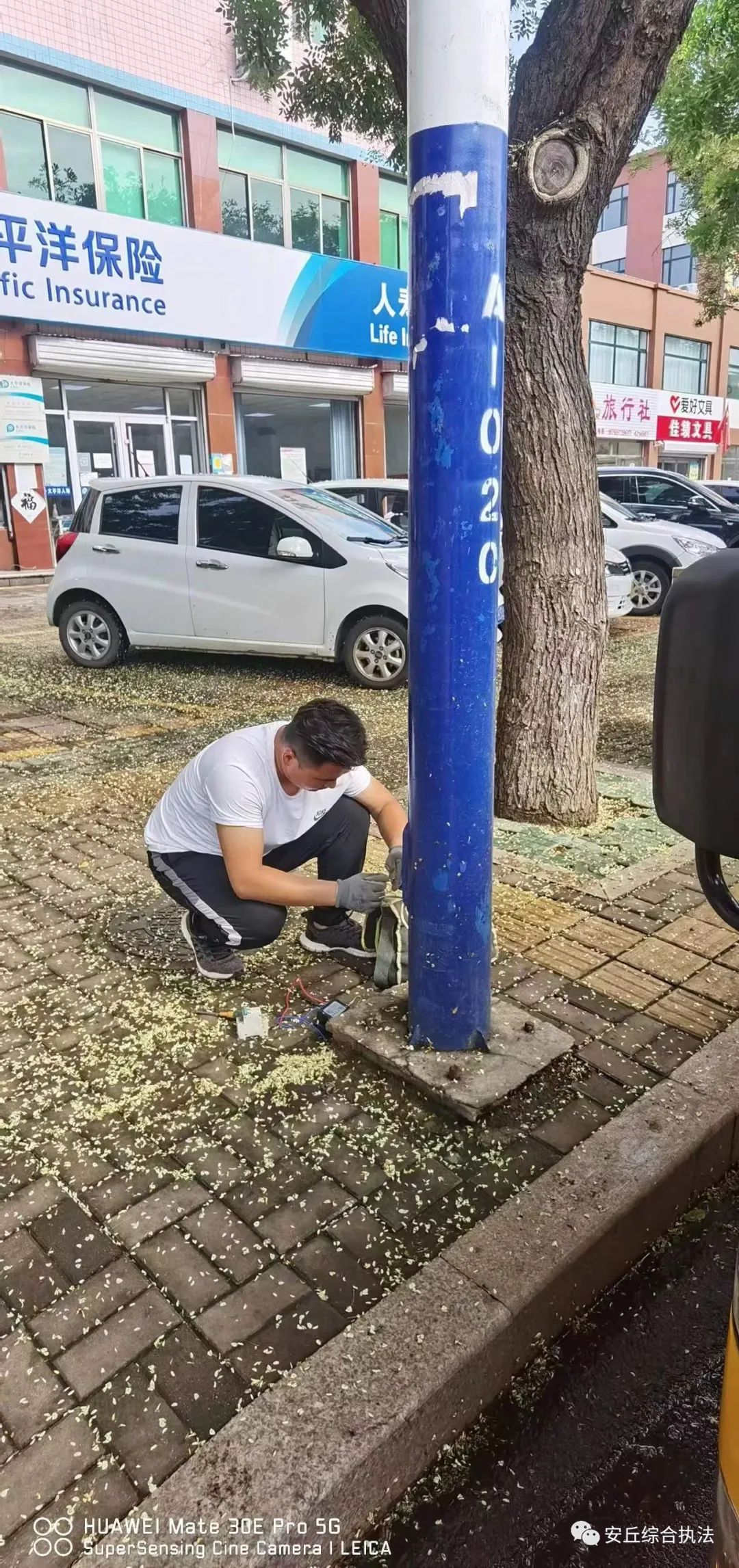 山东潍坊安丘市璀璨城市夜景灯光护航市民出行安全