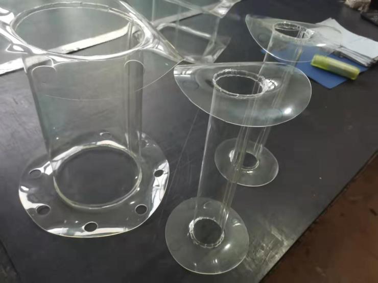 锂电行业用耐高温透明软连接 耐酸碱快装透明软连接